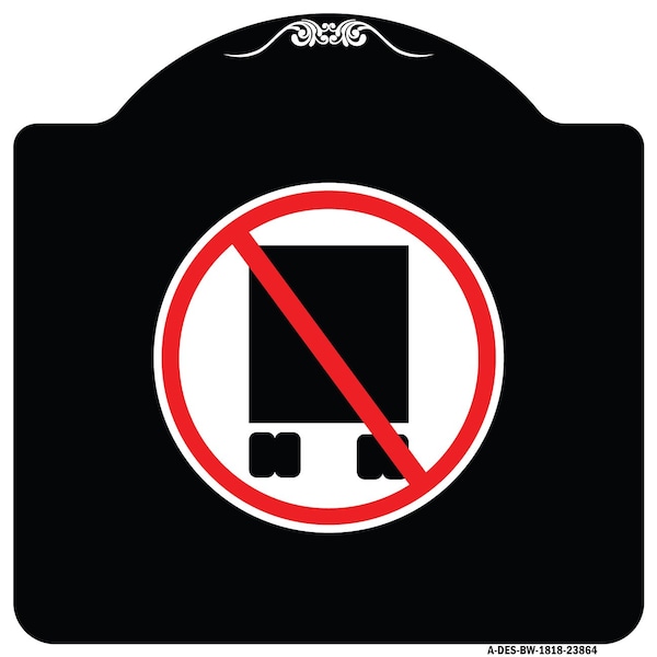 Signmission National Network Prohibited Heavy-Gauge Aluminum Architectural Sign, 18" x 18", BW-1818-23864 A-DES-BW-1818-23864 - main